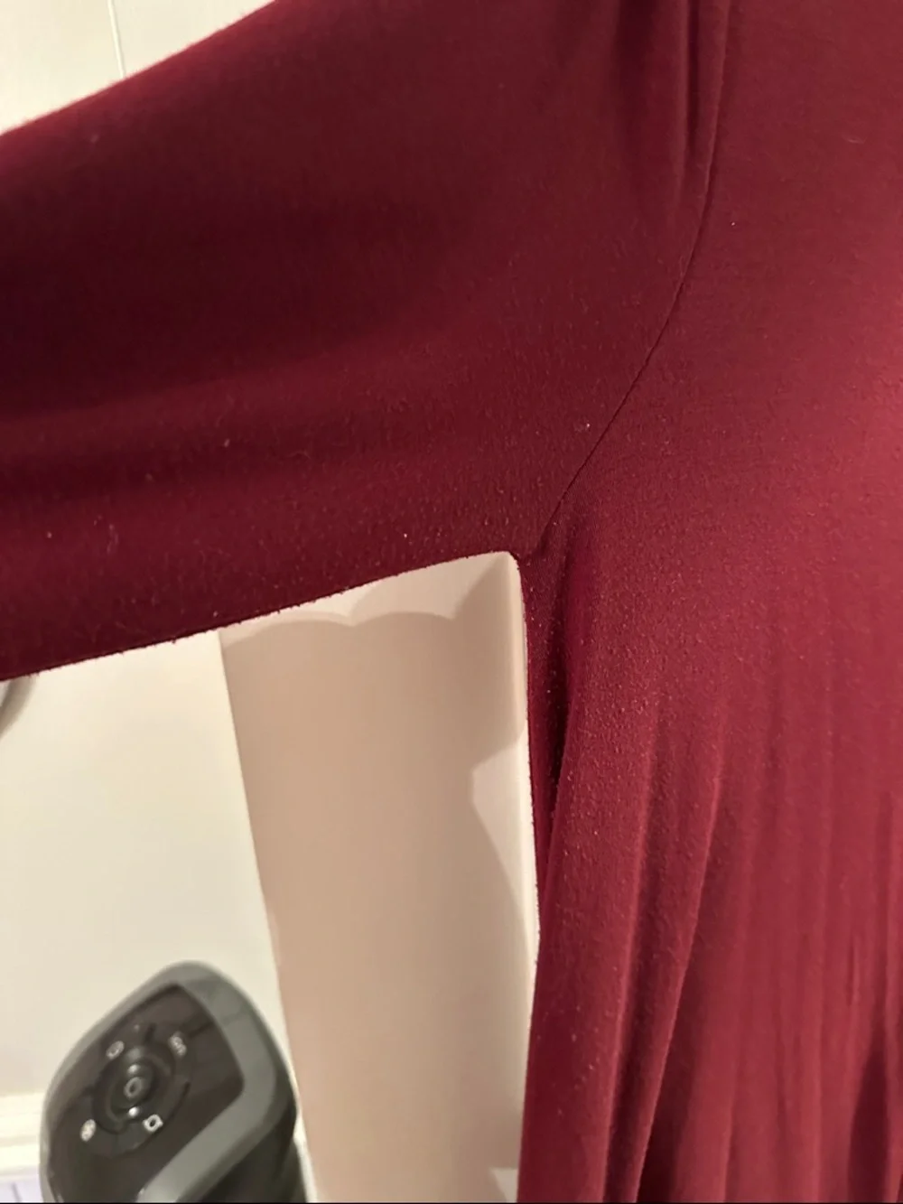 Zenana Outfitters Long Sleeve Wine-Red Maxi Dress - Picture 5 of 5